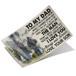 To My Dad Poster, Gifts For Dad From Son Hunting Poster