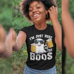 Im Just Here For The Boos Funny Halloween Tee Men Ghost 3