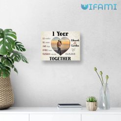 1 Year Together 1 Year Anniversary Personalized Landscape Canvas 3