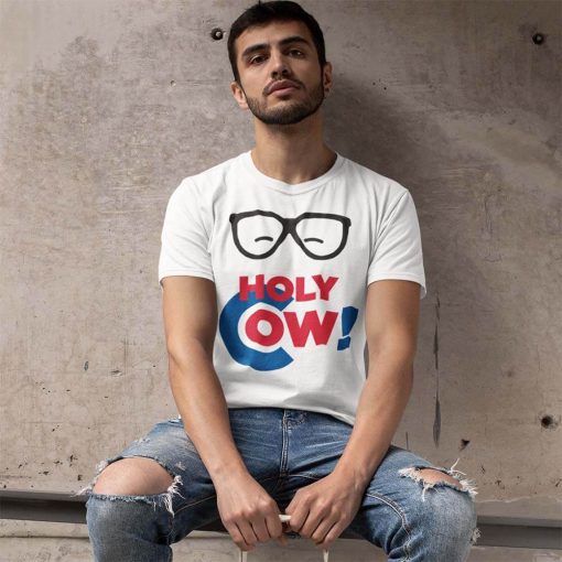 Cute Holy Cow With Glasses Chicago Cubs T-shirt