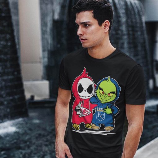 Grinch Jack Skellington Kansas City Chiefs Kansas City Royals T-Shirt