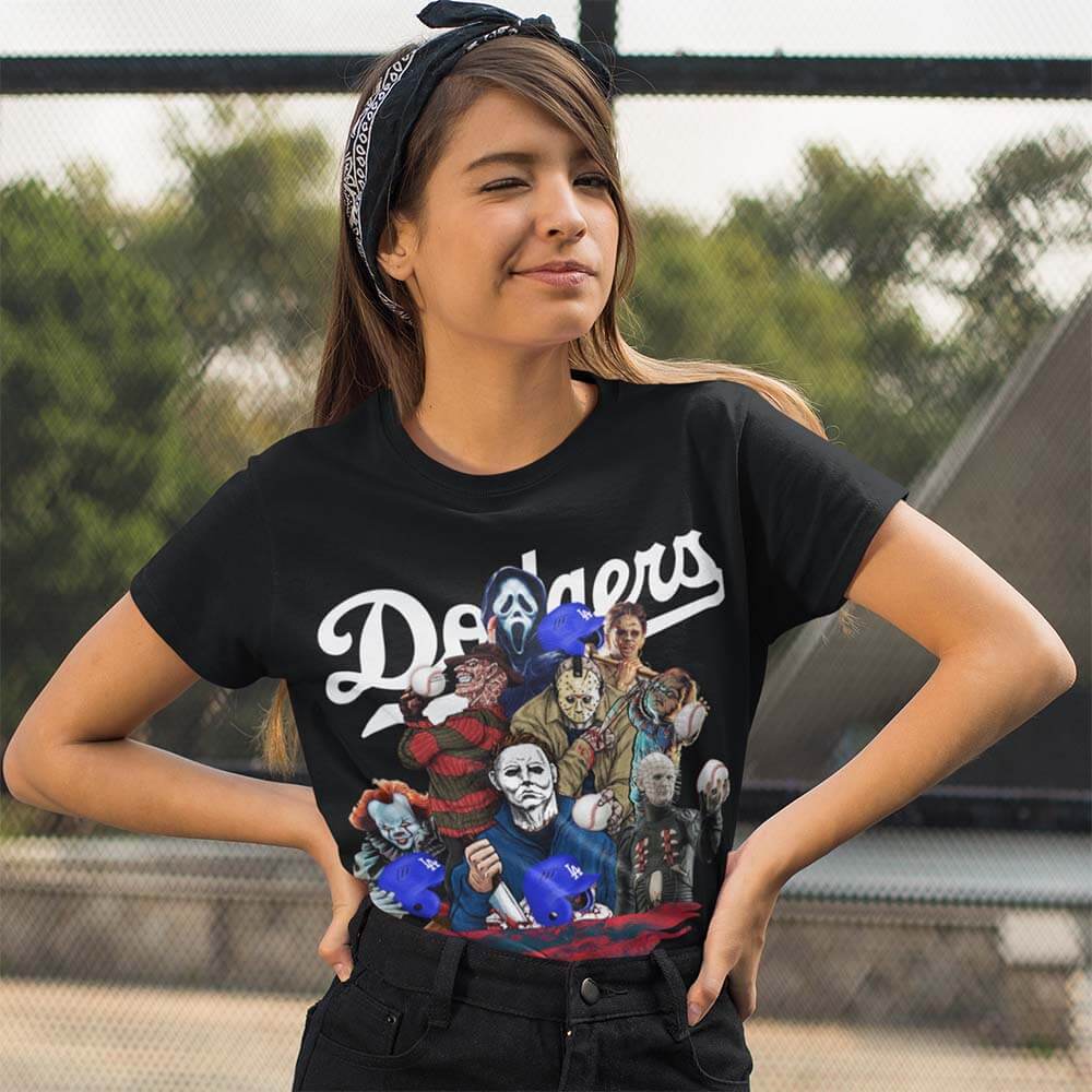 Los Angeles Dodgers Halloween T-Shirt - Personalized Gifts: Family