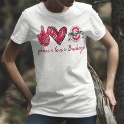 Peace Love Buckeyes T-Shirt For Women