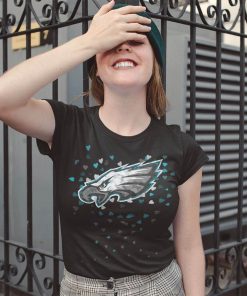 Philadelphia Eagles Heart T-Shirt For Women