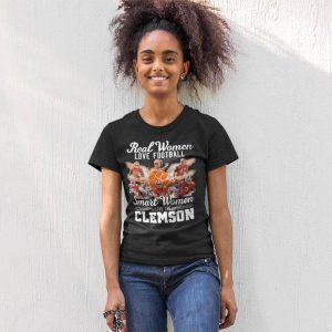 Real Woman Love Football Smart Woman Love The Clemson T-Shirt For Women