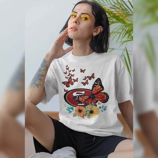 San Francisco 49ers Butterfly T-Shirt For Women