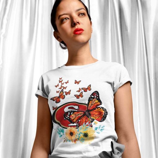 San Francisco 49ers Butterfly T-Shirt For Women