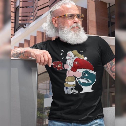 Funny San Francisco 49ers Toilet Grinch Santa Claus Football Unisex T-Shirt