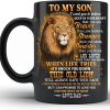 To my Son From Dad Never Forget That I Love You Black Mug