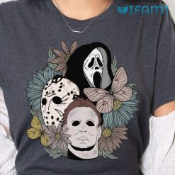 Jason Michael Myers And Scream Retro Floral Halloween Shirt 1