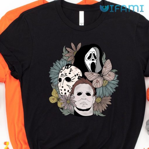 Jason Michael Myers And Scream Retro Floral Halloween Shirt