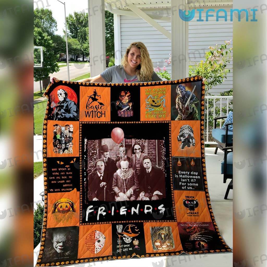 Friends Michael Myers Freddy Krueger Jason Voorhees It Hannibal Billy The Puppet Blanket For Horror Movie Fans 1