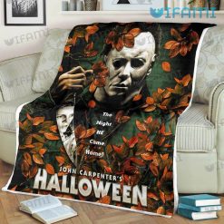 Michael Myers Autumn Leaves The Night He Came Home Blanket Halloween Gift