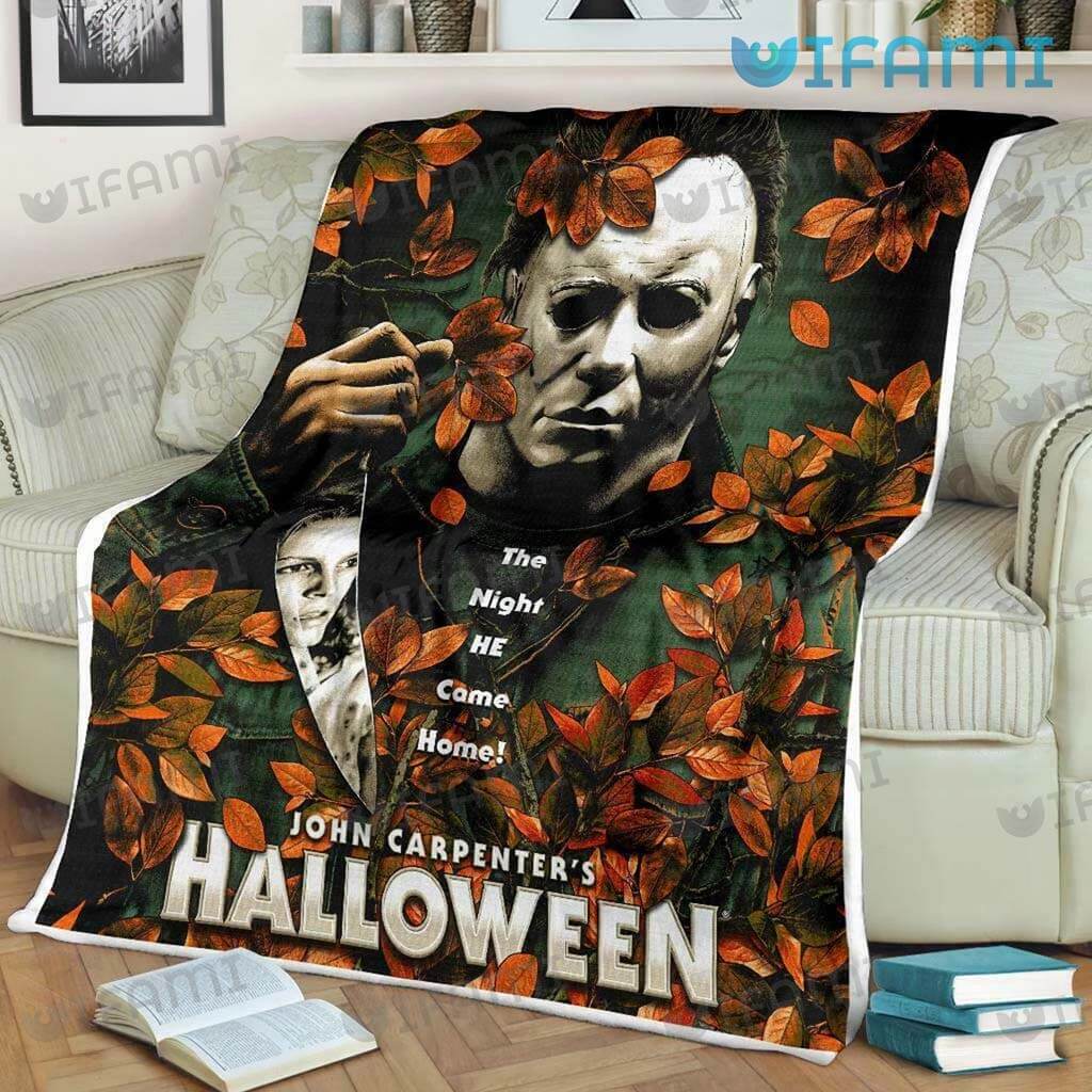 Michael Myers Autumn Leaves The Night He Came Home Blanket Halloween Gift 2