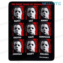Michael Myers Face Emotions Blanket Halloween Gift
