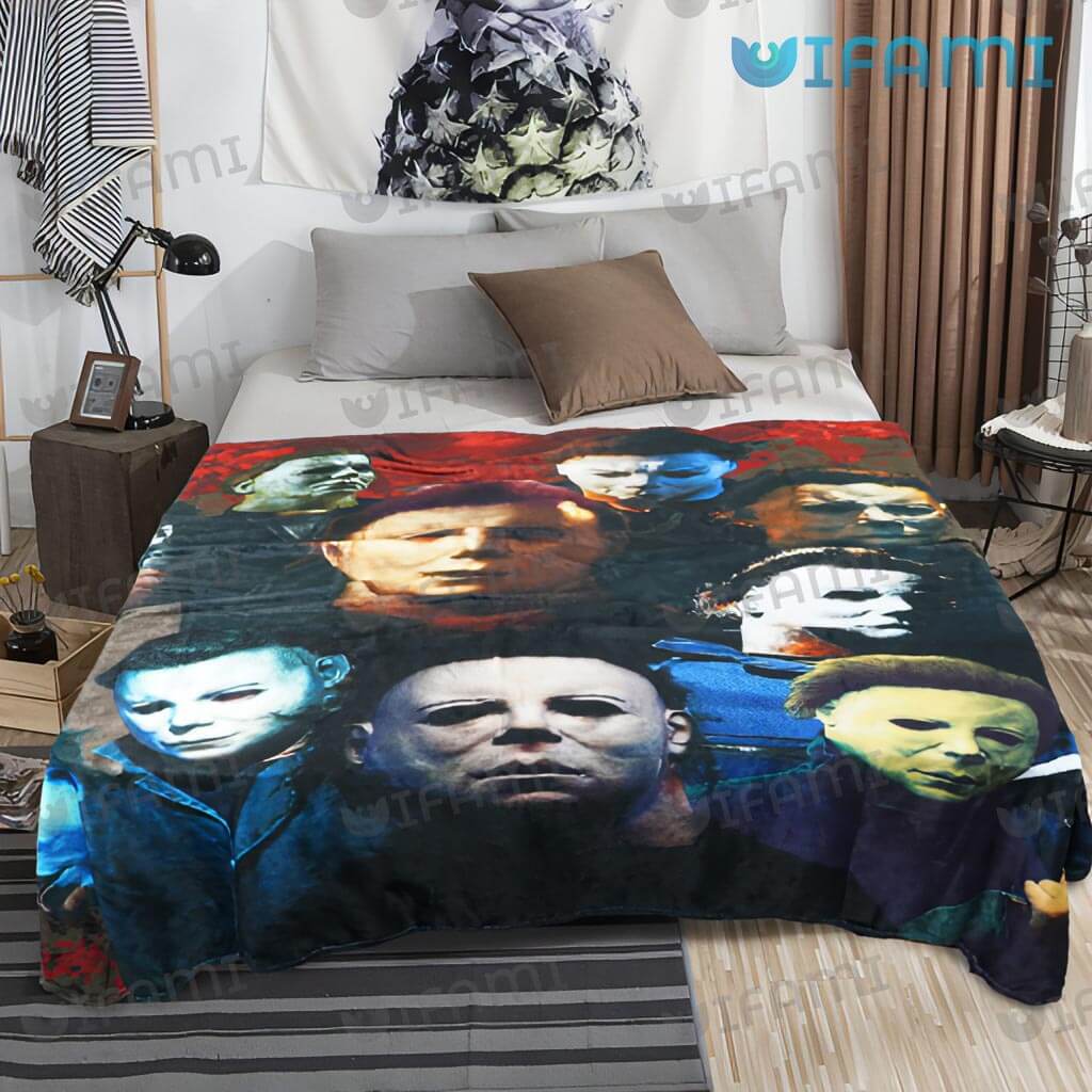 Michael Myers Faces Blanket For Halloween Horror Movie Fans 1