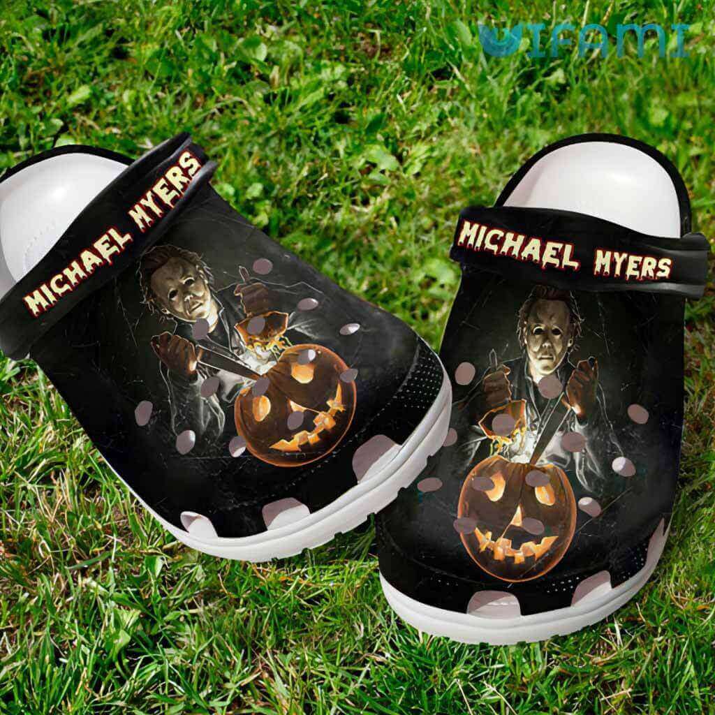 Michael Myers Horror Halloween Pumpkin Crocs 1
