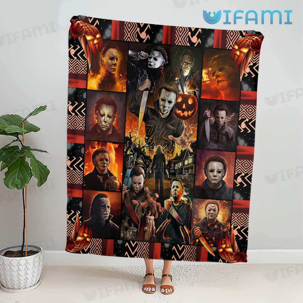 Michael Myers Horror Movie Blanket For Halloween 1