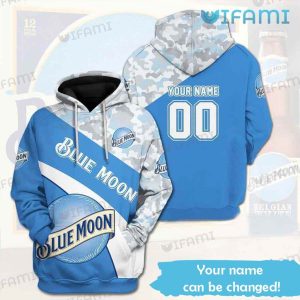 Blue Moon Beer 3D Hoodie Custom Name Gift For Beer Lovers