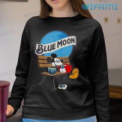 Blue Moon Beer And Mickey Mouse Drink Belgian White Sweatshirt Beer Lover Gift
