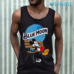 Blue Moon Beer And Mickey Mouse Drink Belgian White Tank Top Beer Lover Gift