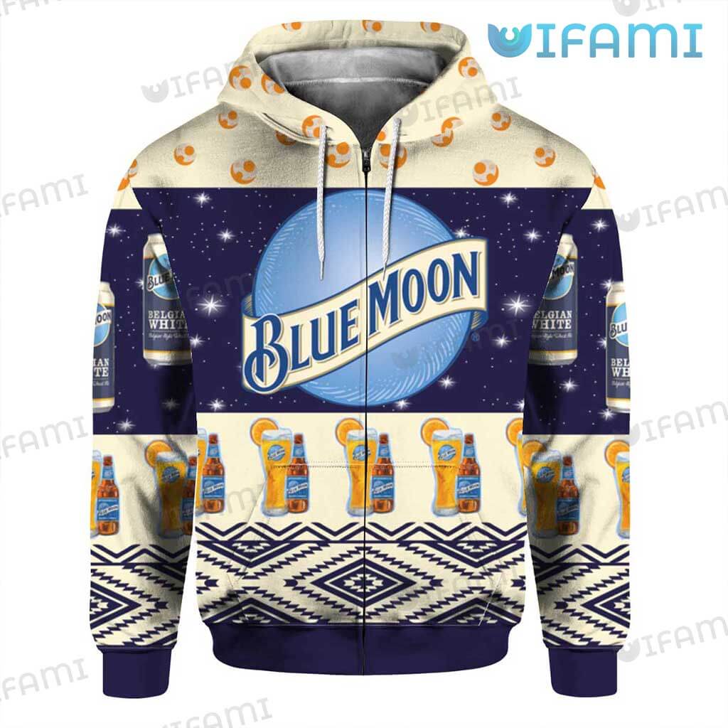 Unique Special Blue Moon Beer Belgian White 3D Hoodie Beer Lover Gift