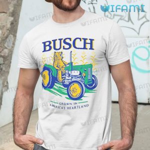 Busch Apple Shirt Grown In America's Heartland Funny Bear Gift