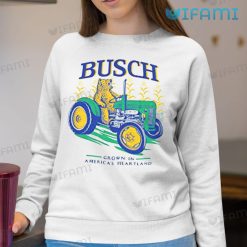 Busch Apple Shirt Grown In Americas Heartland Funny Bear Sweatshirt