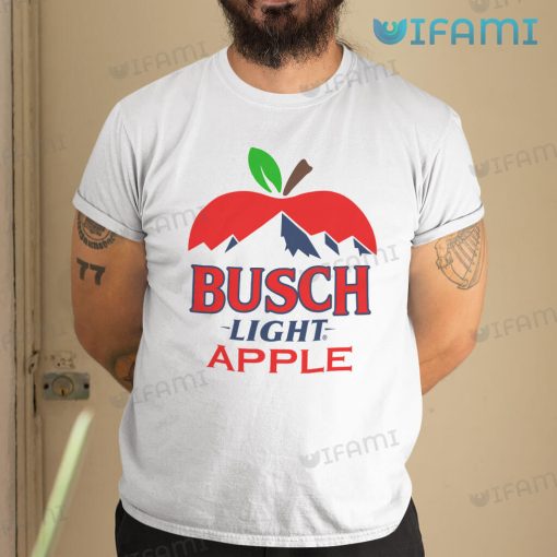 Busch Apple Shirt Red Logo Beer Lovers Gift