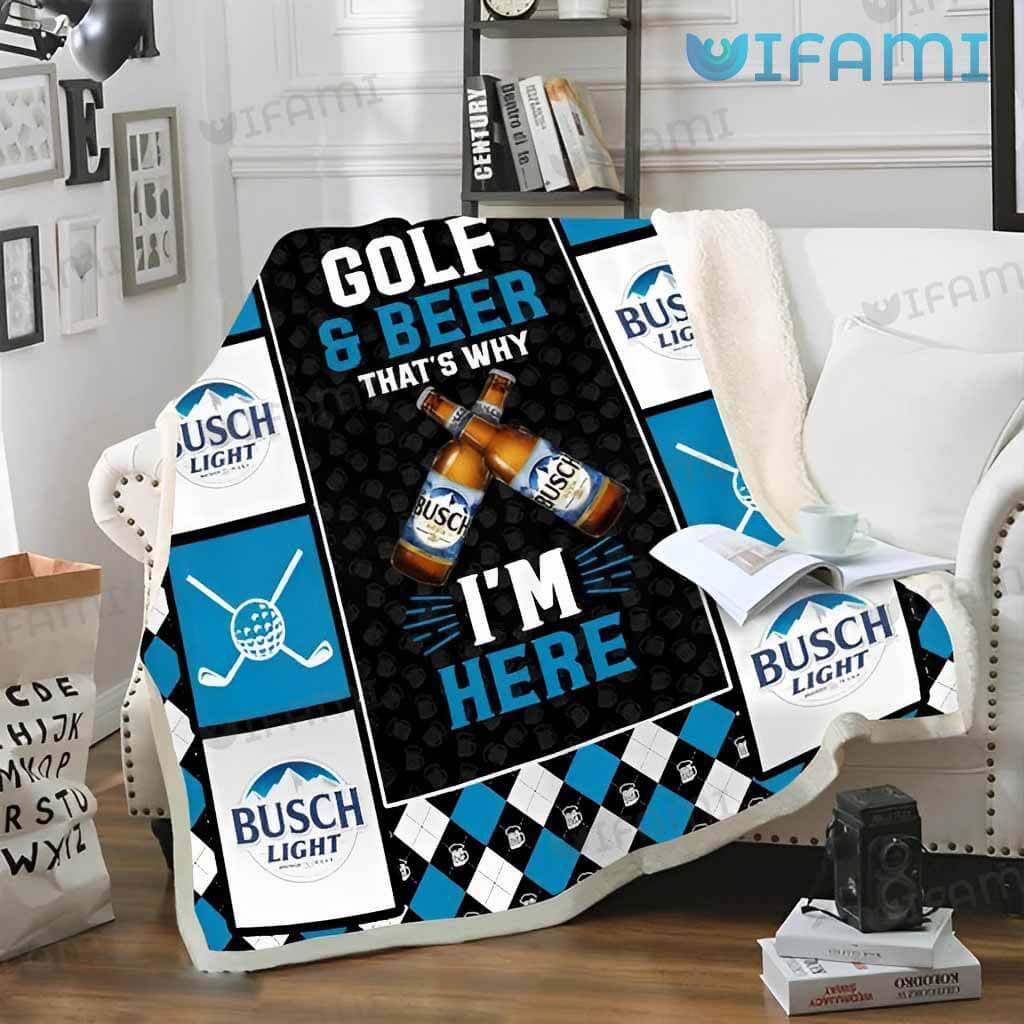 Adorable Busch Beer Golf And Beer Blanket Gift For Beer Lovers