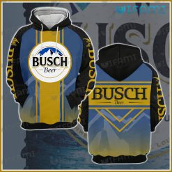 Busch Beer Hoodie 3D Mountain Logo Beer Lovers Gift
