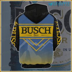 Busch Beer Hoodie 3D Mountain Logo Beer Lovers Gift Back