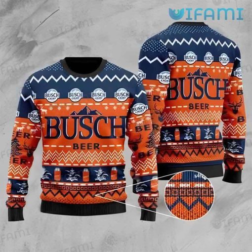 Busch Beer Ugly Sweater Budweiser Eagle Christmas Gift For Beer Lovers