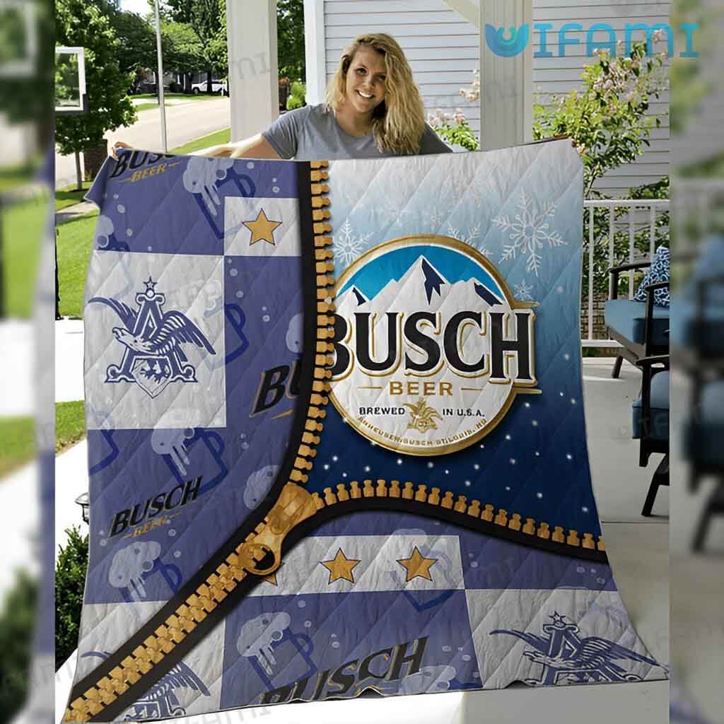 Great Busch Beer Zipper Blanket Gift For Beer Lovers