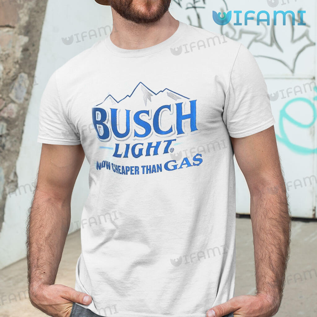 Busch Light Apple Shirt Now Cheaper Than Gas Blue Beer Lovers Gift