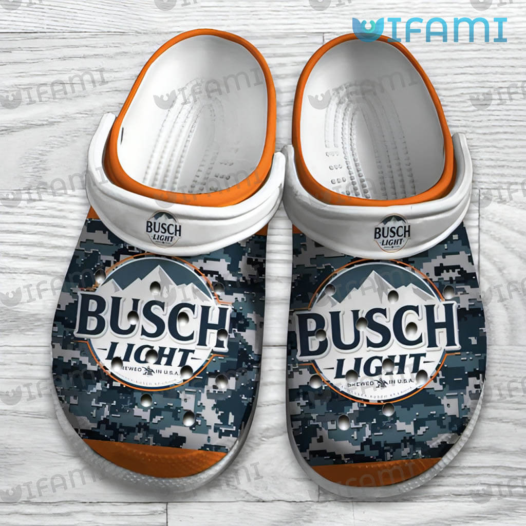 Funny Busch Light Crocs Pixel Camo Beer Lovers Gift