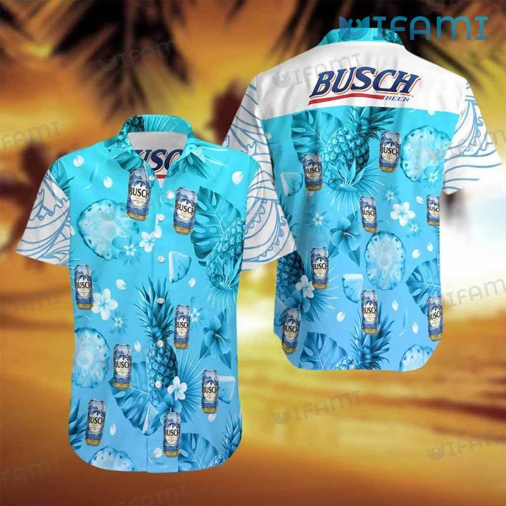 Great Busch Light Beer Can Pineapple Hawaiian Shirt Gift For Beer Lovers
