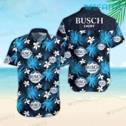 Busch Light Hawaiian Shirt Floral Palm Tree Beer Lovers Gift