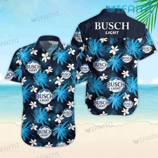 Busch Light Hawaiian Shirt Floral Palm Tree Beer Lovers Gift