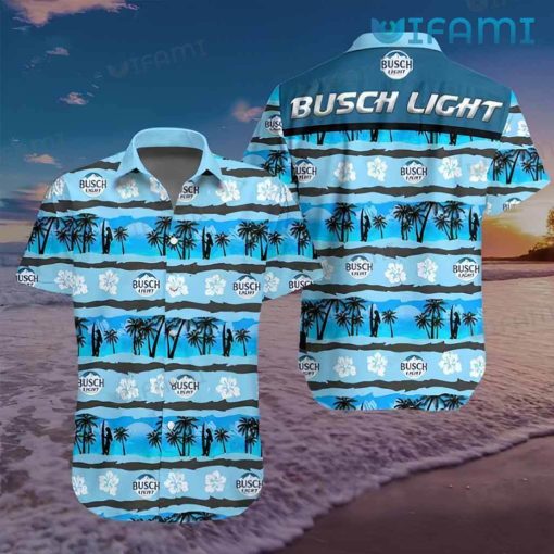 Busch Light Hawaiian Shirt Floral Tropical Beer Lovers Gift
