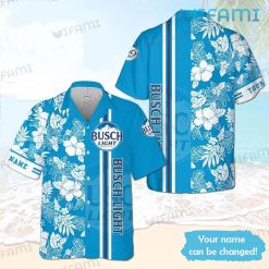 Busch Light Hawaiian Shirt Hibiscus Custom Name Beer Lovers Gift