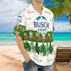 Busch Light Hawaiian Shirt Monstera Pineapple