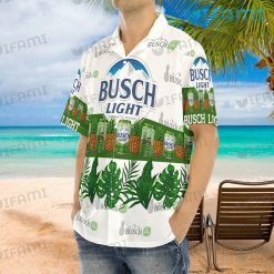 Busch Light Hawaiian Shirt Monstera Pineapple For Beer Lovers