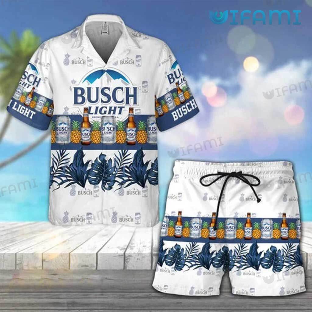 Classic Busch Light Tropical Pineapple Hawaiian Shirt Beer Lovers Gift