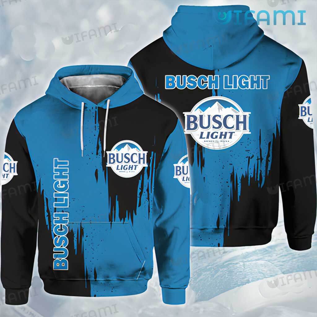 Great Busch Light 3D Blue And Black Hoodie Beer Lovers Gift
