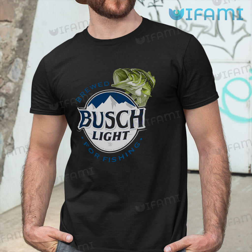 Black Busch Light Brewed For Fishing Shirt  Beer Lovers Gift