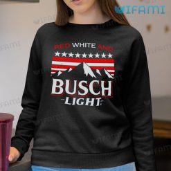 Busch Light Shirt Red White And Apple Mountains Beer Lovers Sweatshirt