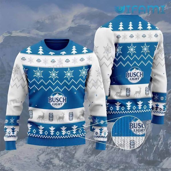 Busch Light Ugly Sweater Beer Can Reindeer Christmas Gift For Beer Lovers