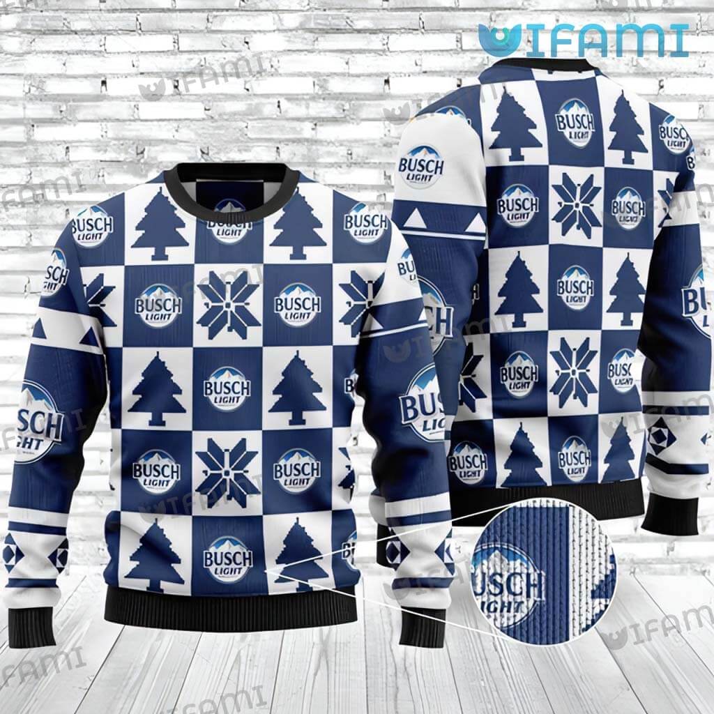 Perfect Busch Light Christmas Ugly Sweater Gift For Beer Lovers