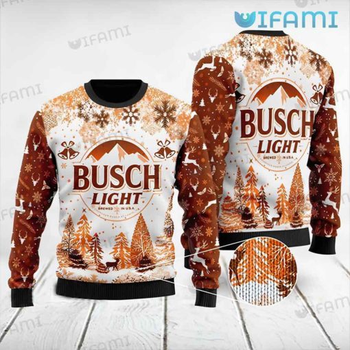 Busch Light Ugly Sweater Christmas Pattern Beer Lovers Gift